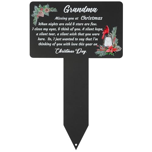 BUoonyer Weihnachtsstecker Gräber Friedhofsdekorationen – Oma Metall Gedenkmarkierungen Großmutter Friedhof Gedenktafel Gedenktafel Kardinäle Trauer Grabdekor Schild für den Außenbereich Hof BUoonyer Weihnachtsstecker Gräber Friedhofsdekorationen – Oma Metall Gedenkmarkierungen Großmutter Friedhof Gedenktafel Gedenktafel Kardinäle Trauer Grabdekor Schild für den Außenbereich Hof von BUoonyer