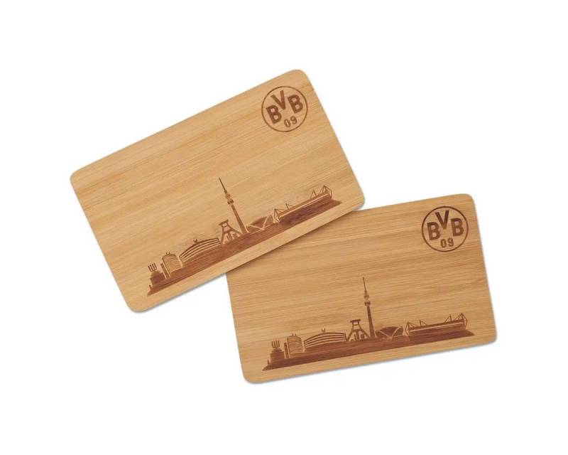 BVB MERCHANDISING Frühstücksbrett BVB Früstücksbrettchen Holz (2), Holz von BVB MERCHANDISING