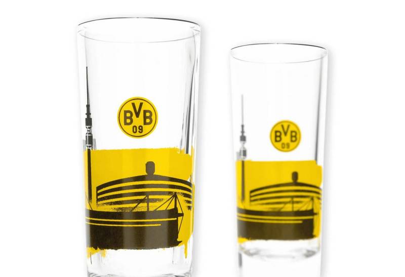 BVB MERCHANDISING Schnapsglas BVB Schnapsglas Skyline (2 STCK), Glas von BVB MERCHANDISING