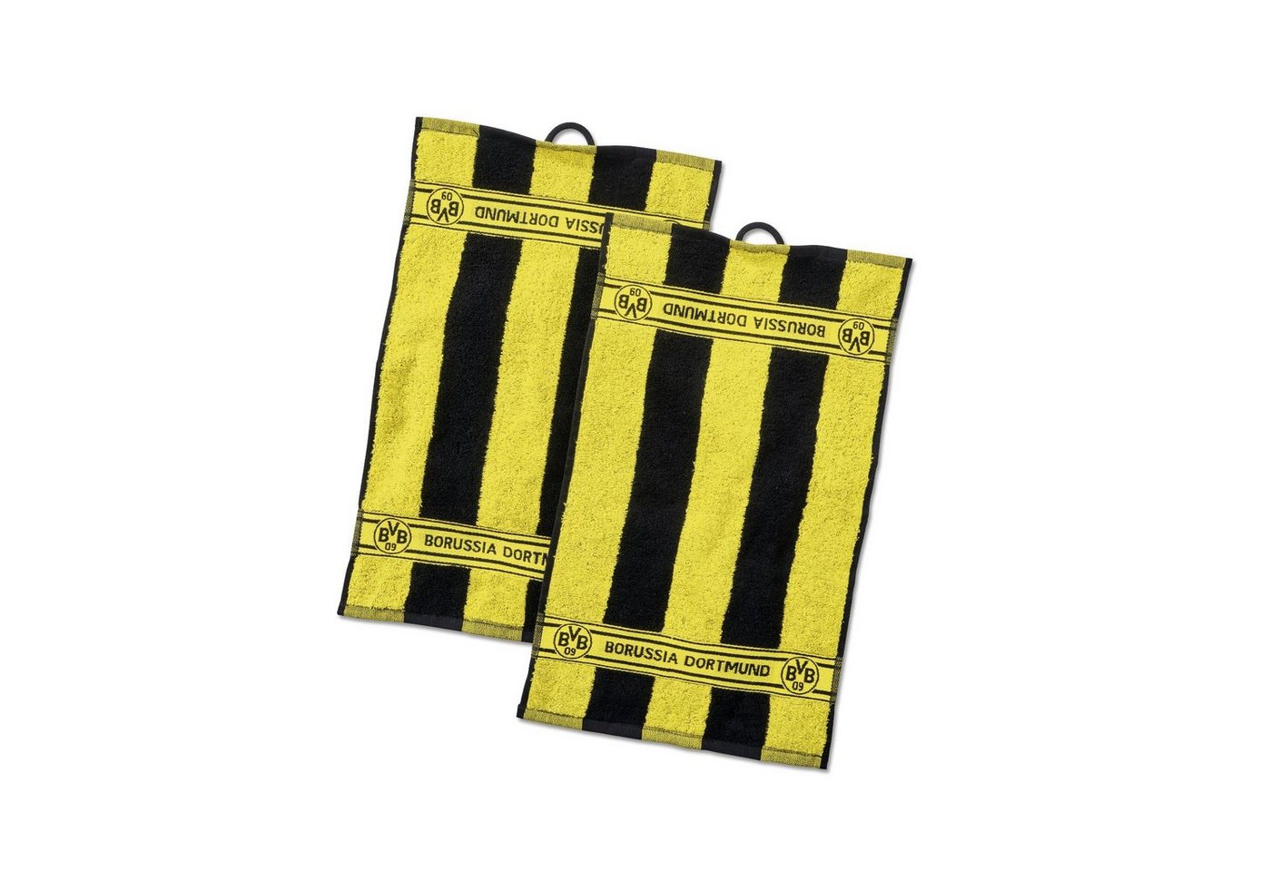 BVB Gästehandtücher BVB-Gästehandtücher Blockstreifen (2 Stück), Baumwolle (Packung, 2-St), 2 Handtücher von BVB
