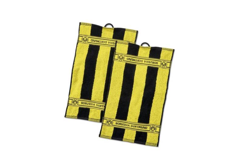BVB Gästehandtücher BVB-Gästehandtücher Blockstreifen (2 Stück), Baumwolle (Packung, 2-St), 2 Handtücher von BVB