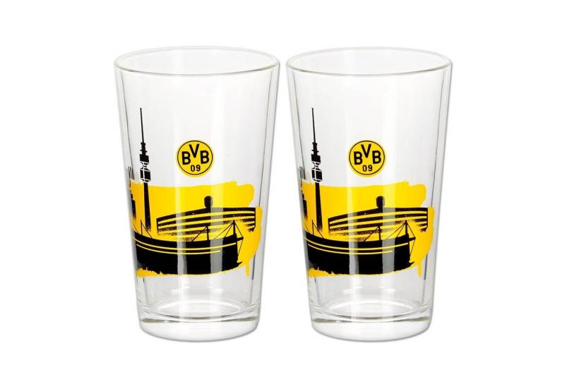 BVB Gläser-Set BVB Wasserglas Skyline (2 Stück), Glas von BVB