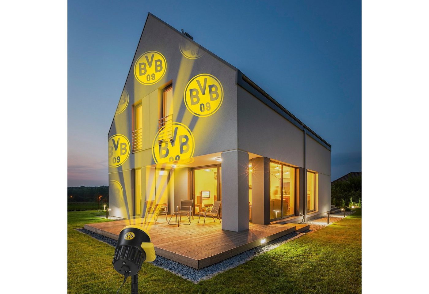 BVB LED Motivstrahler, BVB-Logo von BVB