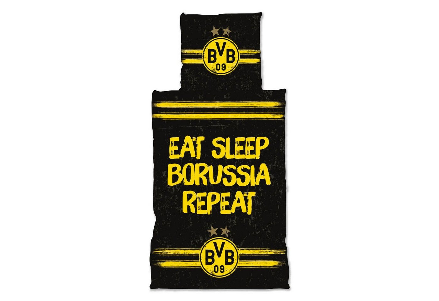 Bettwäsche BVB-Bettwäsche Eat. Sleep. Borussia. Repeat", BVB, Baumwolle, 2 teilig" von BVB