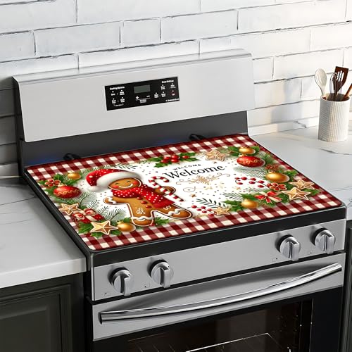 BVBOX Weihnachtliche Herdplattenabdeckung für Elektroherd, 71,1 x 50,8 cm, Glasherdabdeckplatten für Gas, waschbar, dekorative Herdschutzmatte für Zuhause, Küche, Lebkuchenmann, 71,1 x 50,8 cm BVBOX Weihnachtliche Herdplattenabdeckung für Elektroherd, 71,1 x 50,8 cm, Glasherdabdeckplatten für Gas, waschbar, dekorative Herdschutzmatte für Zuhause, Küche, Lebkuchenmann, 71,1 x 50,8 cm von BVBOX