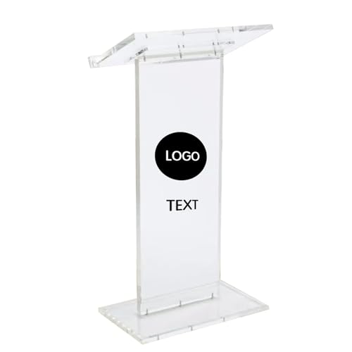 BVCL Anpassbare Logo- und Textkanzel, Acryl-Podiumständer mit vertikaler Leseplattform for Kirche, Konferenz, Rede BVCL Anpassbare Logo- und Textkanzel, Acryl-Podiumständer mit vertikaler Leseplattform for Kirche, Konferenz, Rede von BVCL