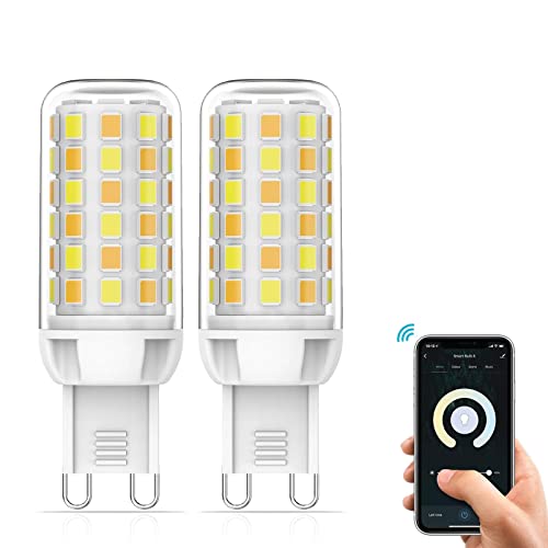 BVCL G9 LED Lampen, 3W Smart WiFi G9 Dimmbar Glühbirne 320LM Kein Flicker, Ersatz für 30W Halogenlampen, Dimmbar per App oder Sprache, 2er Pack BVCL G9 LED Lampen, 3W Smart WiFi G9 Dimmbar Glühbirne 320LM Kein Flicker, Ersatz für 30W Halogenlampen, Dimmbar per App oder Sprache, 2er Pack von BVCL