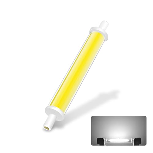 BVCL LED R7S lamp 118mm, Cool White 6000K, dimmbar, 7,7w Äquivalent zu 60W Halogenbirne, AC220V 850lm, kein Flimmern, COB Flip Technologie, Niedertemperaturbetrieb von BVCL