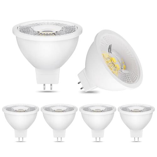 BVCL MR16 GU5.3 LED Lampen, 5W 500LM Dimmbar MR16 Spot LED Glühbirne AC 220-240V, 6pcs (Color : Cool White 6000K) von BVCL