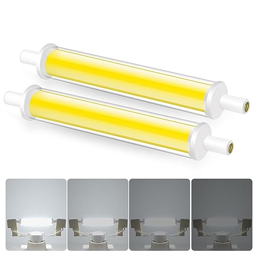 BVCL R7S LED 118mm Dimmbar, 7.7W 220-240V Kaltweiß 6000K 850LM R7S LED Lampen, Ersetzt 100W R7S Halogenlampen, Kein Flackern, 2PCS von BVCL