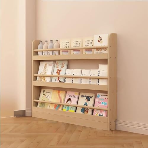 Bücherregal hinter der Tür, Schmales Regal mit 3-6 Fächern, Kippschutz & Platzsparend für Schlafzimmer, Wohnzimmer, Büro(3 Floors,Width 100cm) von BVCL