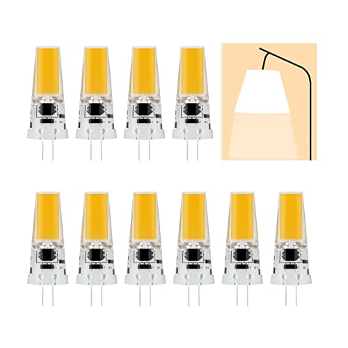 G4 LED Lampe, Warmweiß 3000K, dimmbare 5W G4 LED Birnen, 450LM, ersatz g4 Halogen Leuchtmittel 40W, Kein Flackern, AC/DC 12-24V, 10er Pack von BVCL