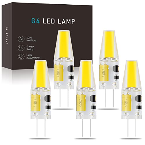 G4 LED Lampen, AC/DC 12V 3W Kaltweiß 6000K G4 LED Birnen 300LM, Ersatz für 30W G4 Halogenlampen, Nicht dimmbar Kein Flackern, 5er Pack von BVCL