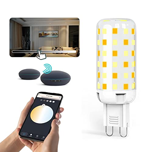 G9 Smart Bulbs, Smart WiFi Dimmable G9 LED Bulb Lamp, 4W 400LM 220V, App or Voice Control, Funktioniert mit Alexa, Google Home, Kein Hub erforderlich (40W Halogen Äquivalent) (Size : 1pcs) von BVCL