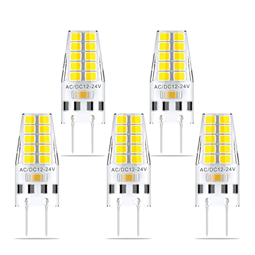 GY6.35 LED Lampen 3W, AC/DC 12-24V Dimmbar G6.35 LED 300LM, 5er Pack (Color : Cool White 6000K) von BVCL