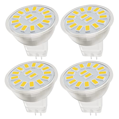 MR11 GU4 LED Lampen Warmweiss 5W, 500lm, Nicht dimmbar, ersetzt 50W Halogenlampen, AC/DC 10-30V, LED Spot Strahler, Kein Flackern, Durchmesser 35mm,4pcs von BVCL