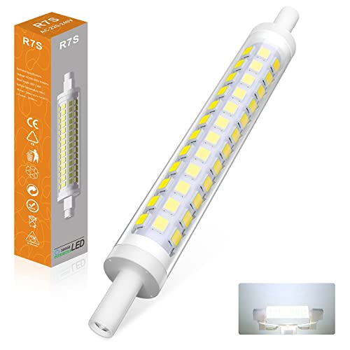 R7S LED 118mm, 10W Dimmbar R7S LED Birnen Kaltweiß 6000K 1000LM AC 220-240V, Ersatz Für 100W J118 R7S Halogenlampen, Kein Flackern, 1er Pack von BVCL