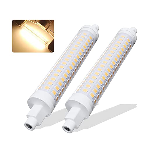 R7S LED 118mm Hightlight Birne, Warmweiß 3000K, 10W R7S LED Lampe Ersatz für 100W Halogenlampen, Nicht dimmbare, 1000lm 220V, Kein Flackern (Color : Warm White, Size : 2pcs) von BVCL