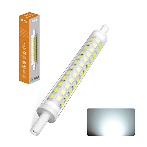 R7s LED 118mm Birne, dimmbar lampen, 900lm, 9w LED Äquivalente R7s 118mm 70W Halogen lampen, IC konstante Strom Glühbirne Kein Strobe, AC100-230V (Color : Bianco Freddo, Size : 118MM 1pcs) von BVCL