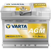 VARTA Dynamic AGM A8 Autobatterien 560901068K262, A8, 12 V, 80 Ah, 680 A von BVD
