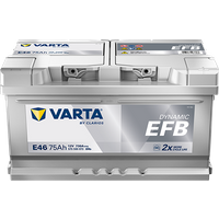 VARTA Dynamic EFB E46 Autobatterien 575500073K262, E46, 12 V, 75 Ah, 730 A von BVD