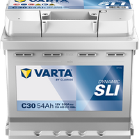 VARTA Dynamic SLI C30 Autobatterien 554400053K262, C30, 12 V, 54 Ah, 530 A von BVD