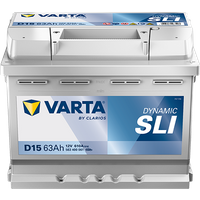 VARTA Dynamic SLI D15 Autobatterien 563400061K262, D15, 12 V, 63 Ah, 610 A von BVD