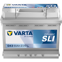 VARTA Dynamic SLI D43 Autobatterien 560127054K262, D43, 12 V 60 Ah, 540 A von BVD