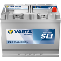 VARTA Dynamic SLI E23 Autobatterien 570412063K262, E23, 12 V, 70 Ah, 630 A von BVD