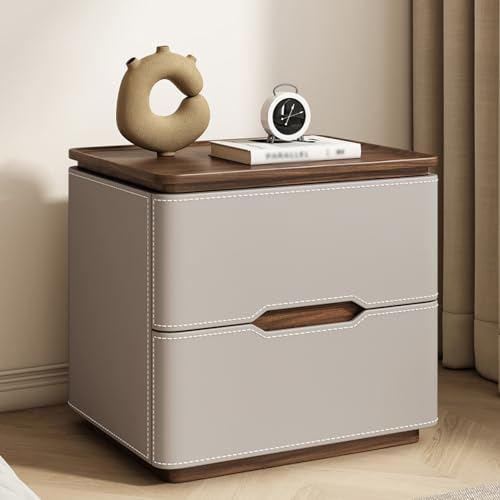 BVDHASDBT Einfach Moderner Nachttisch, Kleine Kommode, Moderner Beistelltisch, Geschwungenes Profildesign for Schlafzimmer, Wohnzimmer, Büros, Mit Tiefen Schubladen(Light Gray,50x40x50cm) von BVDHASDBT