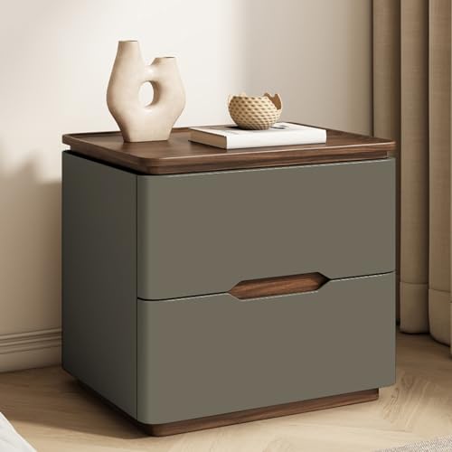 BVDHASDBT Einfach Moderner Nachttisch, Nachttisch Aus Holz, Moderner Beistelltisch, Massivholz-Mehrschichtplatte, for Schlafzimmer Und Kleine Räume(Medium Grey,50x40x50cm) von BVDHASDBT
