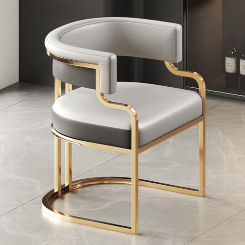 BVDHASDBT Esszimmerstühle – Arbeitsstuhl, stabile Metallbeine, gepolstertes Design, stabile Barhocker, für Wohnzimmer, Esszimmer, Lesezimmer, Wartezimmer (hellgrau + dunkelgrau) von BVDHASDBT