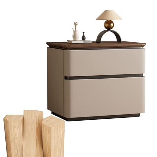 BVDHASDBT Kleiner Beistelltisch for Schlafzimmer, Moderner Nachttisch Aus Holz Mit Aufbewahrung, 40x40x50cm, 50x40x50cm, 60x40x50cm for Wohnzimmer Oder Schlafzimmer(Khaki,60x40x50cm) von BVDHASDBT