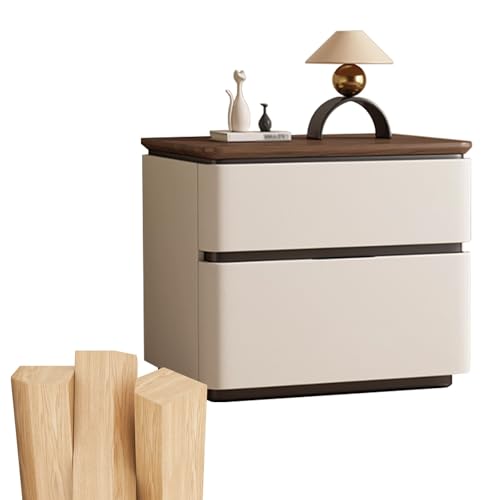 BVDHASDBT Kleiner Beistelltisch für Schlafzimmer, moderner Nachttisch aus Holz mit Stauraum, 40 x 40 x 50 cm, 50 x 40 x 50 cm, 60 x 40 x 50 cm, für Wohnzimmer oder Schlafzimmer (Beige, 40 x 40 x 50 cm von BVDHASDBT