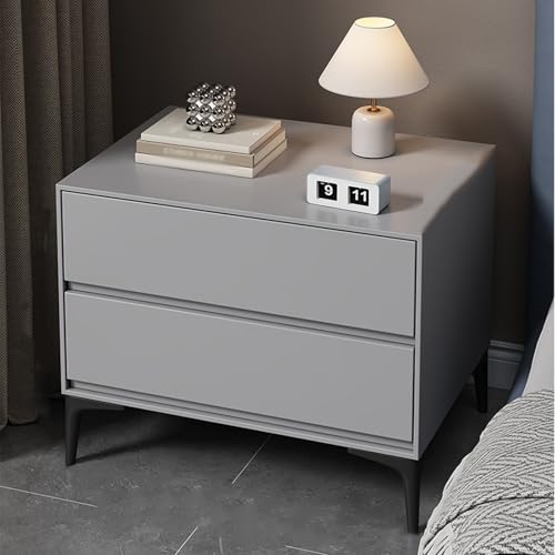 BVDHASDBT Moderner Nachttisch aus Holz, Nachttisch, kleine Kommode, moderner Beistelltisch, Karbonstahl, Schrankfüße für Schlafzimmer, Wohnzimmer, geschwungenes Profil-Design (Hellgrau, 40 x 40 x 50 BVDHASDBT Moderner Nachttisch aus Holz, Nachttisch, kleine Kommode, moderner Beistelltisch, Karbonstahl, Schrankfüße für Schlafzimmer, Wohnzimmer, geschwungenes Profil-Design (Hellgrau, 40 x 40 x 50 von BVDHASDBT