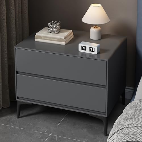 BVDHASDBT Moderner Nachttisch aus Holz, Nachttisch, kleine Kommode, moderner Beistelltisch, Karbonstahl, Schrankfüße für Schlafzimmer, Wohnzimmer, geschwungenes Profil-Design (dunkelgrau, 35 x 40 x 50 BVDHASDBT Moderner Nachttisch aus Holz, Nachttisch, kleine Kommode, moderner Beistelltisch, Karbonstahl, Schrankfüße für Schlafzimmer, Wohnzimmer, geschwungenes Profil-Design (dunkelgrau, 35 x 40 x 50 von BVDHASDBT