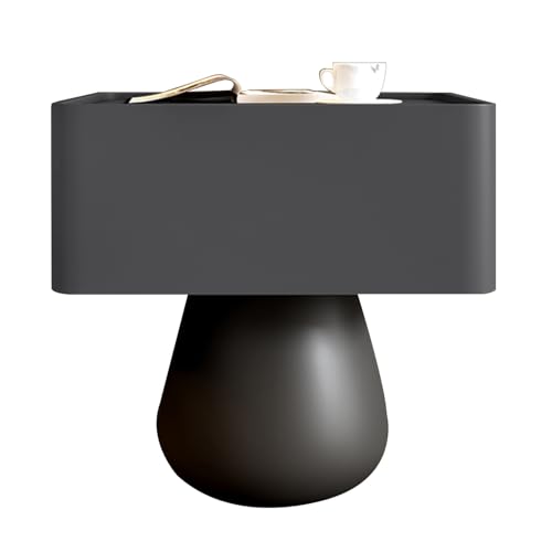 BVDHASDBT Nachttisch mit Stauraum, Nachttisch aus Massivholz, Metallfußstütze, stabile Tragfähigkeit, mit tiefen Schubladen, moderner Beistelltisch, für Schlafzimmer, Sofa, Dunkelgrau, 45 x 40 x 49 cm von BVDHASDBT