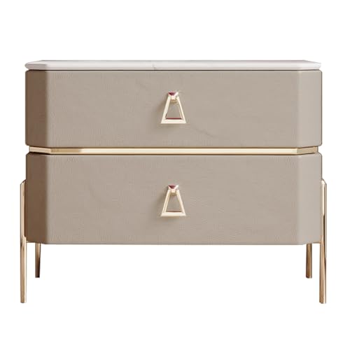 BVDHASDBT Regal, Nachttisch, moderner Beistelltisch, Nachttisch mit Stauraum, gebogenes Profil-Design mit Metallgriff, für Schlafzimmer, Kinderzimmer, Schrank, Wohnzimmer (Aprikose) von BVDHASDBT