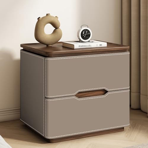 BVDHASDBT Simply Modern Nachttisch, Nachttisch, kleine Kommode, moderner Beistelltisch, gebogenes Profil-Design für Schlafzimmer, Wohnzimmer, Büro, mit tiefen Schubladen, Kaffee, 40 x 40 x 50 cm von BVDHASDBT