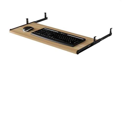 Fenge Tastaturablage unter dem Schreibtisch, 70 x 27 cm, verstellbare Tastaturablage, ausziehbar unter dem Tisch, ausziehbare Computertastaturschublade aus Holz, for das private oder professionelle Bü von BVDHASDBT