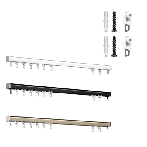 Gardinenstange - Vorhangstange 60cm/170cm/250cm/380cm/550cm Raumteiler Vorhangstange für Gardinen, Vorhänge Raumteiler Raumteiler (Gold, 60cm) von BVDHASDBT