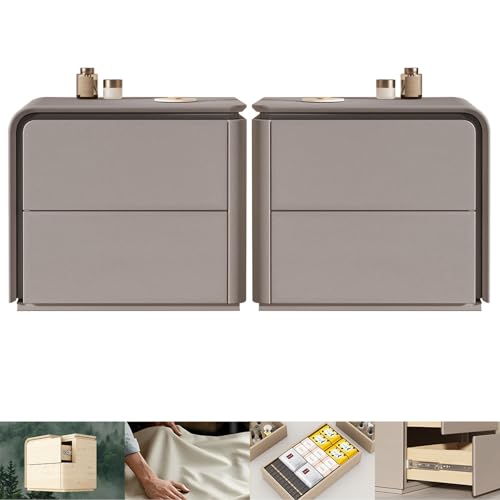 Kleiner Beistelltisch For Schlafzimmer, Moderner Nachttisch Aus Holz, Nachttisch Mit Stauraum, Geschwungenes Profildesign, For Schlafzimmer, Kinderzimmer, Schrank, Wohnzimmer(Grey (left/right),50x40x5 Kleiner Beistelltisch For Schlafzimmer, Moderner Nachttisch Aus Holz, Nachttisch Mit Stauraum, Geschwungenes Profildesign, For Schlafzimmer, Kinderzimmer, Schrank, Wohnzimmer(Grey (left/right),50x40x5 von BVDHASDBT
