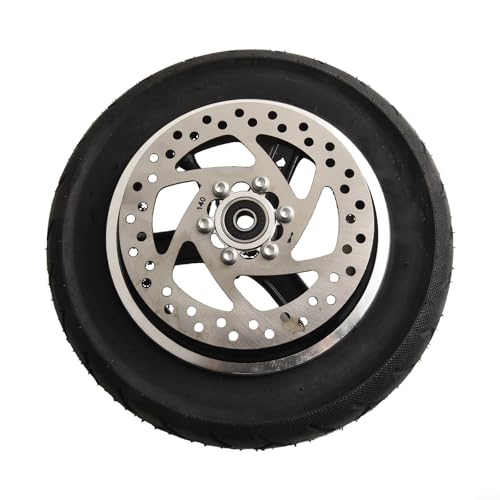 10 Zoll 10X2.125 Schlauchlose Reifen, Bremsscheibenbremse Vakuum Elektroroller, Gummireifen Ersatzteile Langlebig (Reifen)(with Disc Brake) von BVMKNI