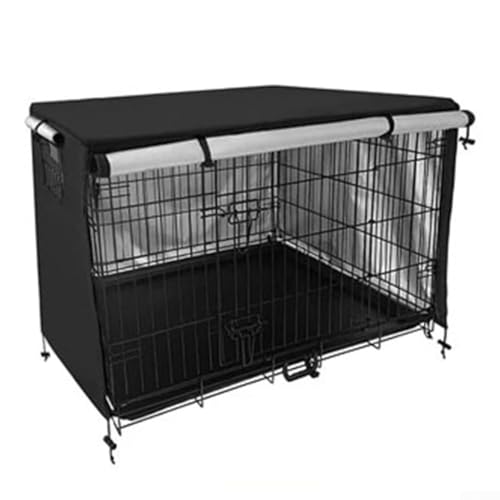 210D Oxford-Stoff-Haustierkäfigabdeckung, wasserdichte Hundehüttenabdeckung mit Reißverschlusseingang, mehrere Größen, Außenunterstand for Gartenhof, Schwarzgrau (Grau 79 x 50,8 cm)(Gray 94*61cm) von BVMKNI