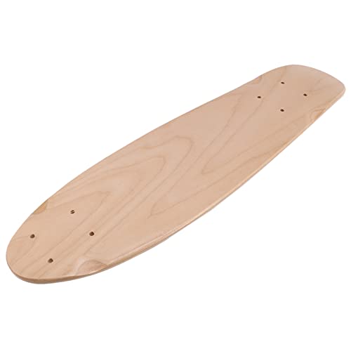 22 Zoll Blank Skateboard Deck Natur 55,5 X15cm Ahorn Banana Sliding Cruising Skating Single Rocker Board DIY Decks von BVMKNI