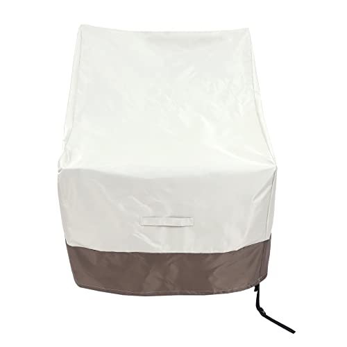 2er-Pack Terrassen-Adirondack-Stuhlabdeckungen 31X33X36 Zoll Strapazierfähige Terrassenstuhlabdeckung for den Außenbereich 420D wasserdichte Abdeckungen for Rasen- und Terrassenmöbel im Freien Beige von BVMKNI