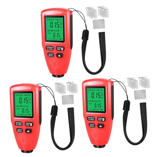 4 Stück Coating Thickness Gauge Paint Depth Gauge Paint Depth Meter Digital Paint Thickness Meter Car Coating Thickness Meter Digital Paint Thickness Gauge (Redx3pcs, Mediumx3pcs) von BVMKNI