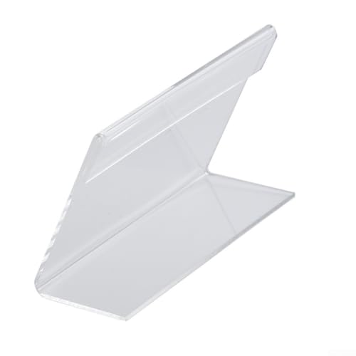 40-teiliger Acryl-Etikettenständer, Mini-Etikettenständer, transparent, for Visitenkartenetiketten, 5 x 7,5 cm, weit verbreitet in Unternehmen und Büros, L-förmiges Design (4 x 7 cm)(4 * 7cm) von BVMKNI