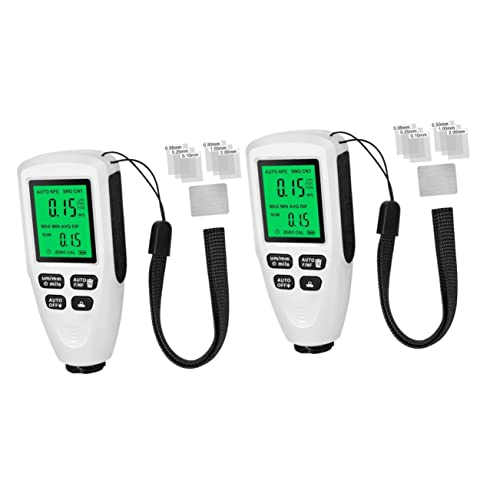 4pcs Beschichtung Thickness Gauge Farbe Tiefe Gauge Farbe Tiefe Meter Digital Farbe Thickness Meter Farbe Meter Auto Beschichtung Thickness Meter Digital Farbe Thickness Gauge(Whitex2pcs,Mediumx2pcs) von BVMKNI