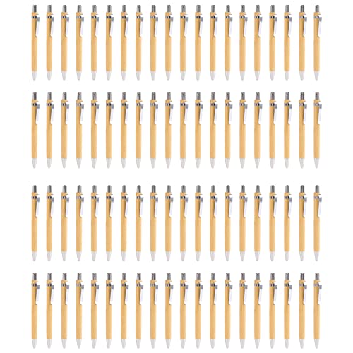 80 Pcs Kugelschreiber Set Bambus und Holz Schreiben Werkzeuge 40 Pcs Schwarz Tinte & 40 Pcs Blau Tinte von BVMKNI
